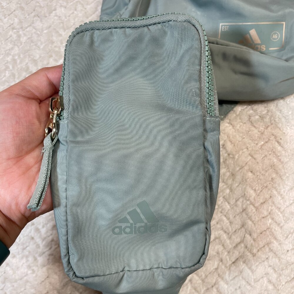adidas Essentials‎ 2 Sling Crossbody Recycled Bag Gray Green | Utility Gorpcore - Picture 2 of 13